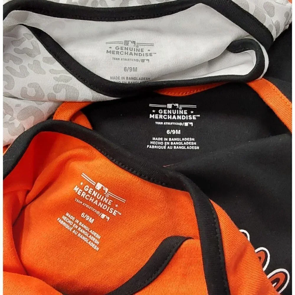 MLB San Francisco Giants Infant Girls’ 3‑Pack Bodysuits | 6–9 Months